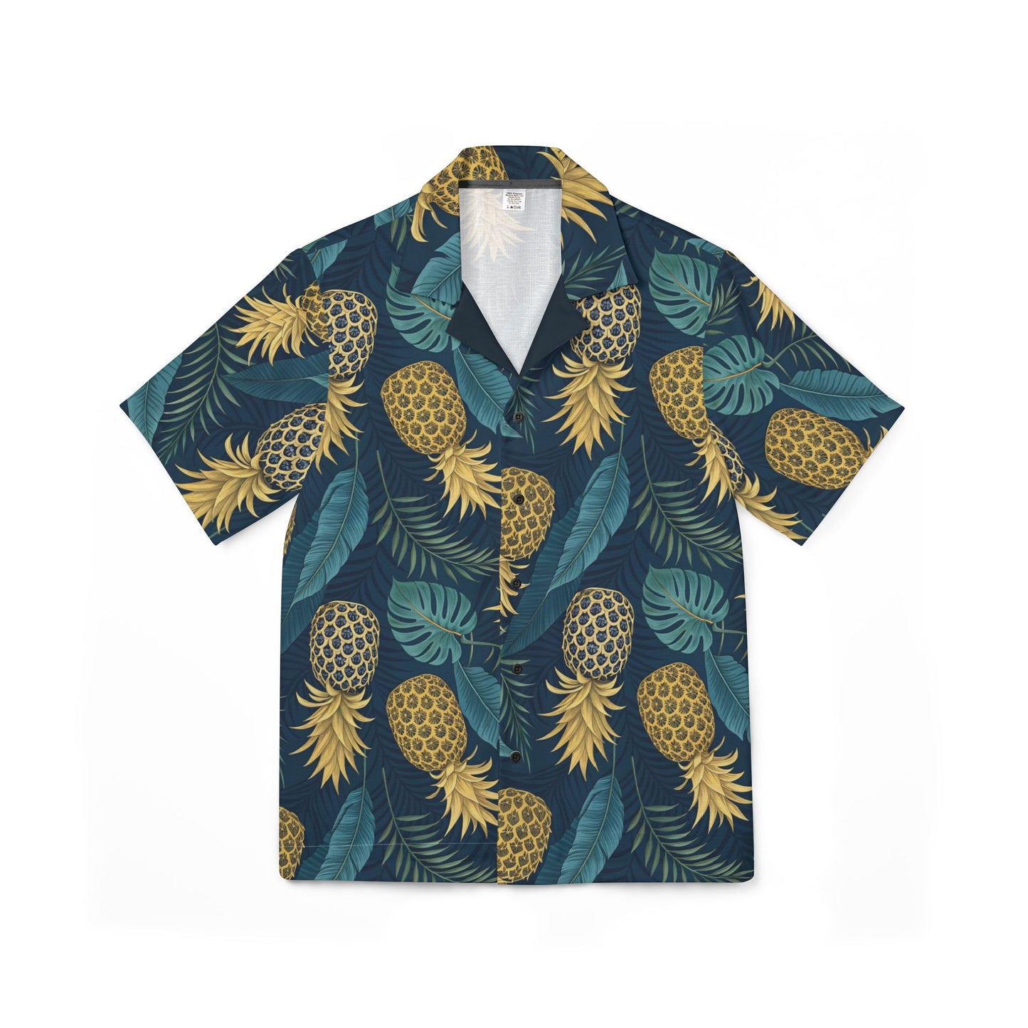 Tropical Pineapple Hawaiian Camp Shirt - Men's Summer Attire